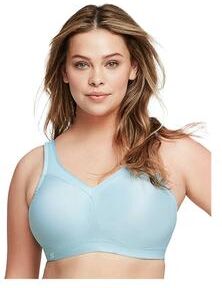 Plus Size Women's Glamorise MagicLift Seamless Sports Wirefree Bra 1006 (Women's & Women's Plus) by Glamorise in Frosted Aqua (Size 34 C)