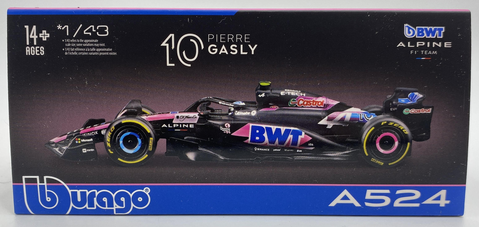 Bburago Alpine A524 Formule 1 2024 BWT Alpine F1 Team #10 Schaal 1/43
