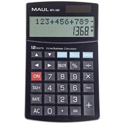 Maul MTL 600 Tischrechner Schwarz Display (Stellen): 12 batteriebetrieben, solarbetrieben 7269090