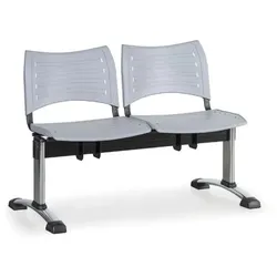 Wartezimmerbank - Kunststoff Visio Biedrax LC9290s - Gestell verchromt