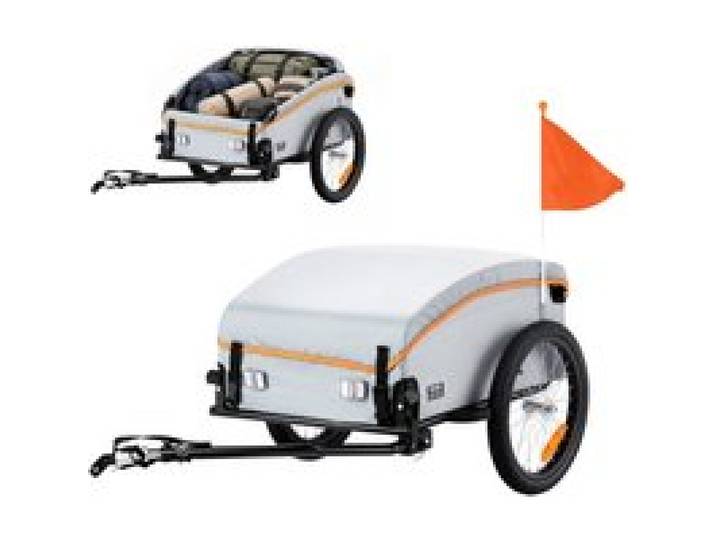 VEVOR Fahrradanhänger 45 kg, Lastenanhänger 1350 x 630 x 525 mm, Transportanhänger, faltbarer Fahrrad Lastenanhänger kompakter Stauraum mit Universalkupplung, zum Einkaufen, Campen & Picknicken