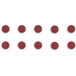 Bi-Office runde Magnete, 25 mm, Rot, Packung mit 10