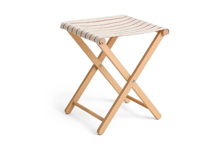HAY Tabouret pliable Outdoor Market Beige-red
