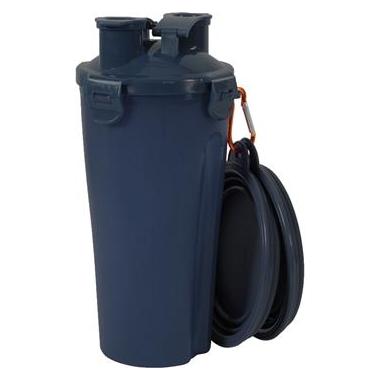 Zolux Bvk 2in1 Reisset Fles Met Voerbak En Drinkbak Blauw (0.70 l) (59297844)