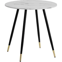 FineBuy, Esstisch, Esstisch FB60705 MDF Weiss (75 x 76 cm)