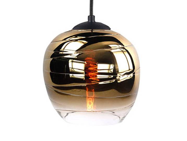 HighLight Lampenschirm Fantasy Apple, gold, Ø 22 cm, Glas Apple, messing / gold, Glas