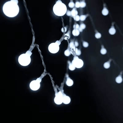 Inspire Curations 33 Feet 80 LED Battery Operated Globe String Lights white 3m 20leds