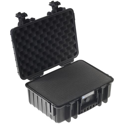 B&W Outdoor Koffer Type 4000 schwarz mit Schaumstoff Inlay
