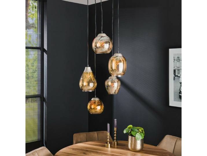 Liadomo Pendelleuchte Nelson Rondell, 5-flammig, aus Glas, E27 -