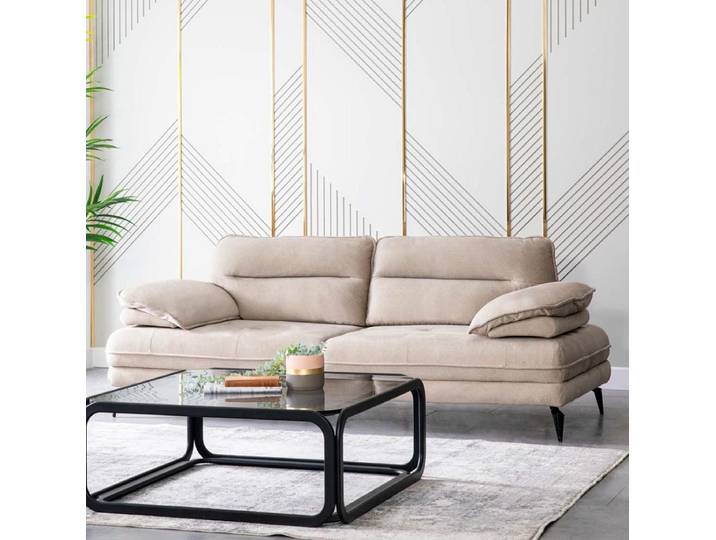JVmoebel 3-Sitzer Beige Couch im italienischen Design mit Polyätherschaum-Polsterung, Made in Europa