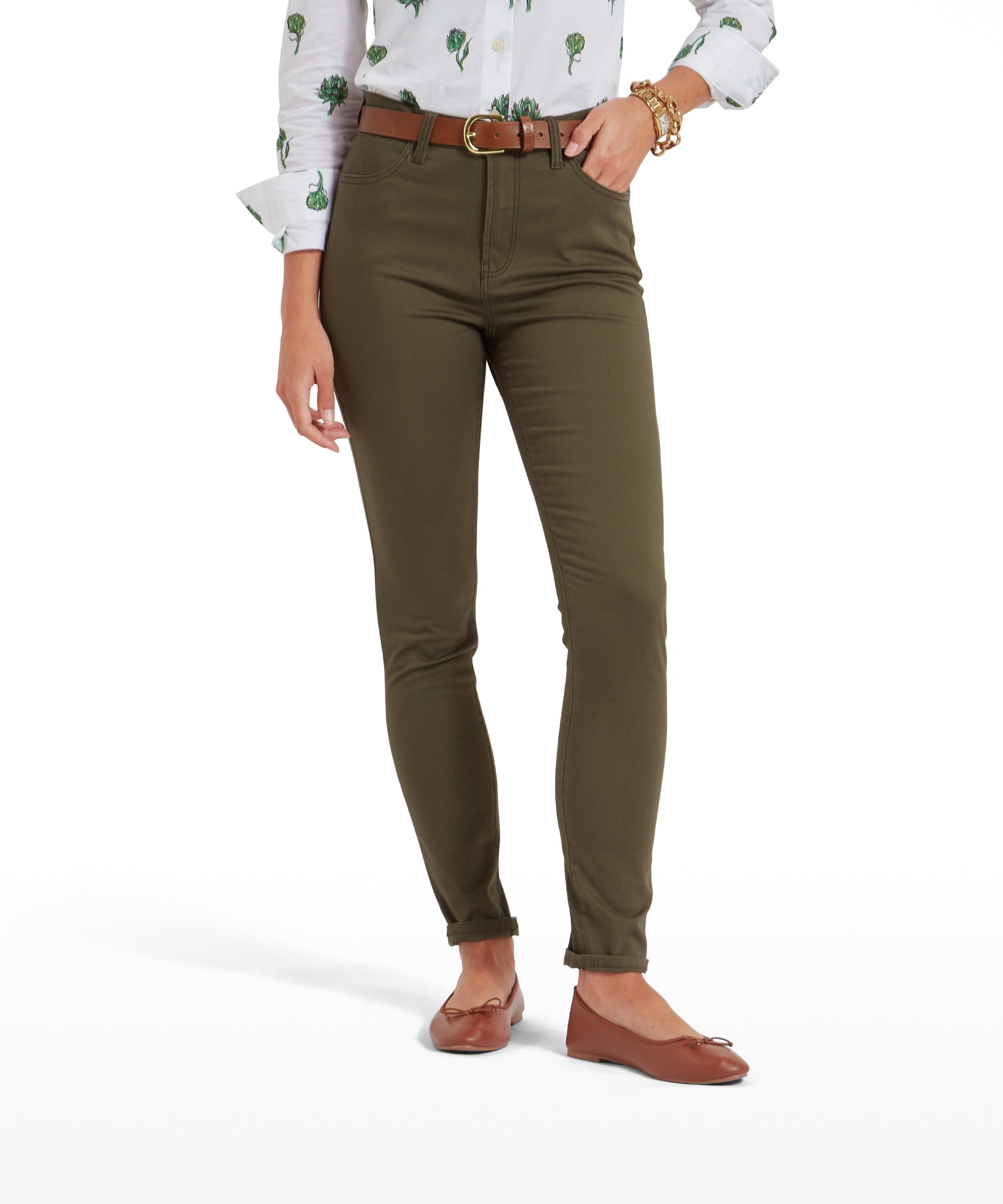 Schöffel Country Poppy Jeans - Green - Size UK16 - Women