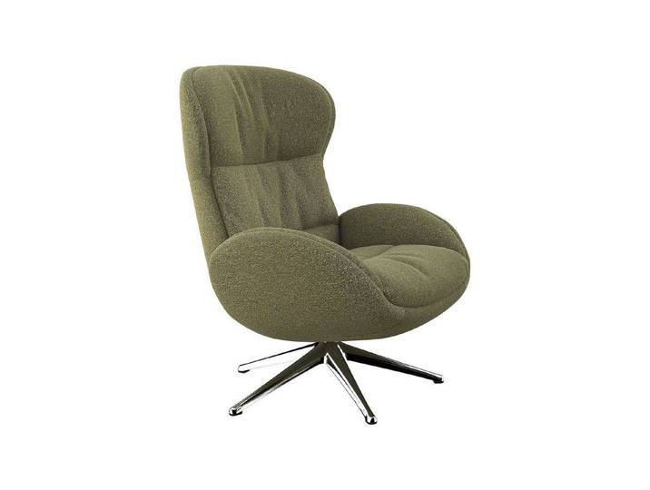 FLEXLUX Relaxsessel Haze, hervorragender Komfort, Alu Fuß, organisches Design, ergonomisch (Fernsehsessel), Rückenteilverstellung, drehbar, Fuß Alu