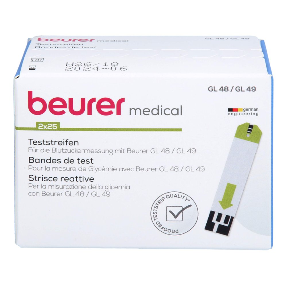 1001 Artikel Medical GmbH Beurer Gl48/gl49 Blutzucker Teststreifen 18730756