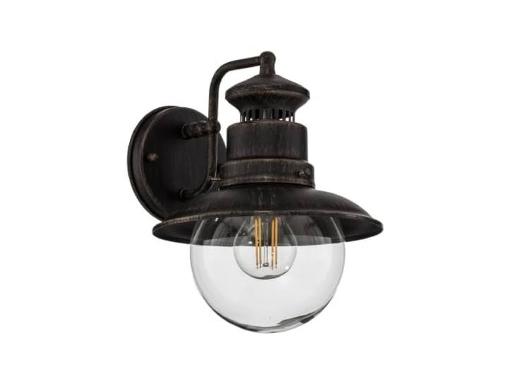 Lindby Applique Exterieur Eddie à intensité variable (Traditionnel) en Marron (1 lampe\,à E27)\, Murale Luminaire Lampe Jardin Eclairage d’exterieur