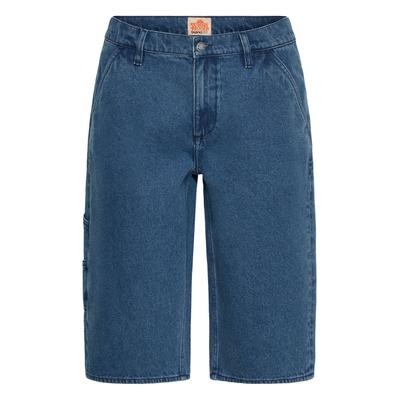Bermudas BLEND "Bermudas BHIgs Losse Fit Carpenter", Herren, Gr. M, N-Gr, blau (denim middle blau), Obermaterial: 100% Baumwolle CO., Hosen Bermudas