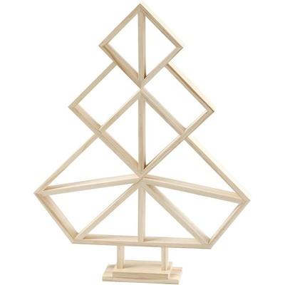 Creativ Company Weihnachtsbaum, H 40 cm, B 31 cm, 1 Stk, aus Holz, natur