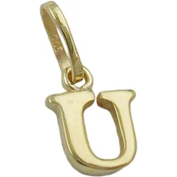 Gallay Anhänger 8x6mm Buchstabe U glänzend 9Kt GOLD