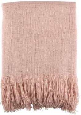 Saro Lifestyle Soft Pink Woven Throw