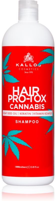 Kallos Hair Pro-Tox Cannabis Regenierendes Shampoo mit Hanföl 1000 ml