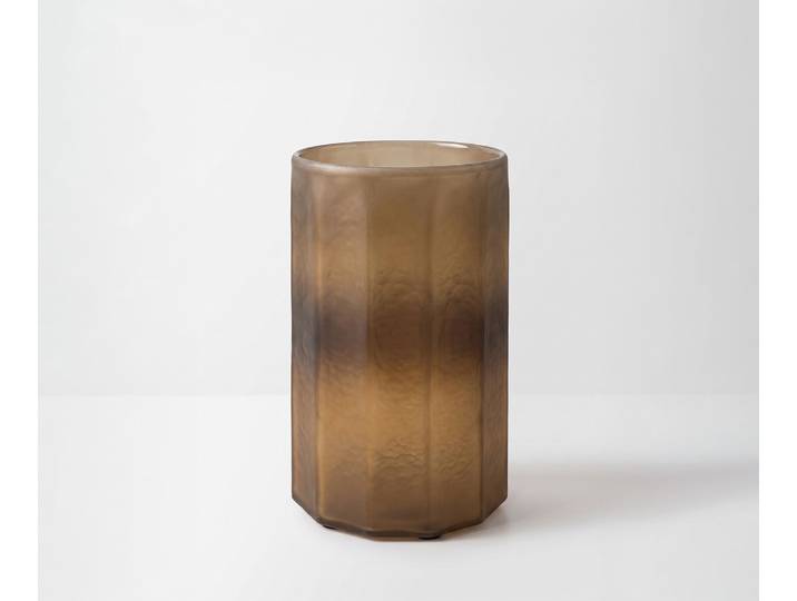 Vase Octara B18 x T18 x H28 cm Glas Aurum Gegossen, Wohnaccessoires