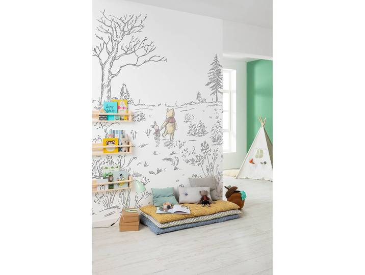 Papier peint Winnie the Pooh Walk 200 x 280 x 0cm Multicolore