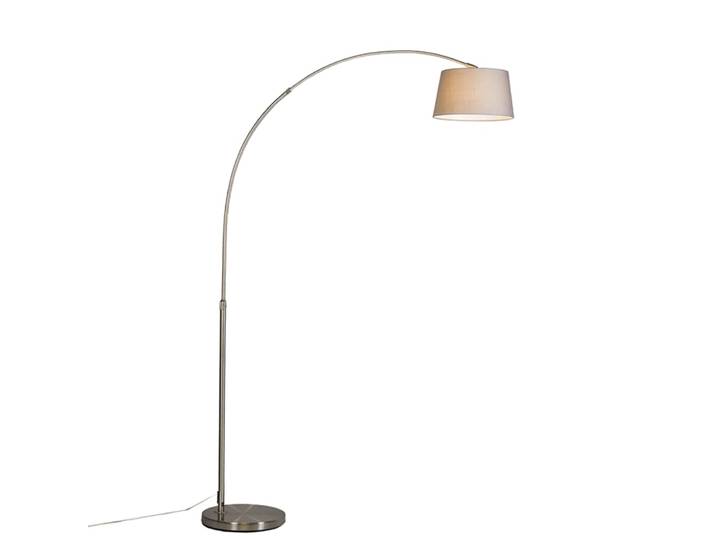 Lampadaire à  arc en acier gris