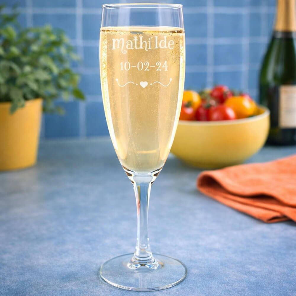 Ocadeau Flûte à Champagne Coeur