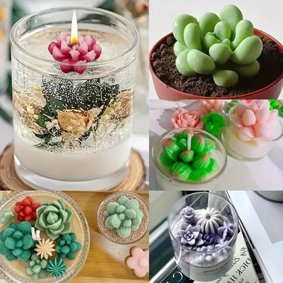 Multisell Products Hub Silicone Mold For Flower Fragrance Styles DIY Candle Making & Home Decor Tool style 1