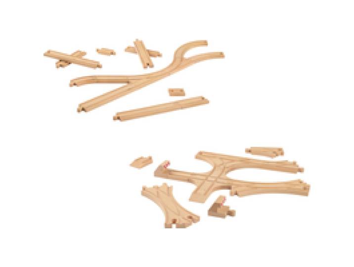 LUPILU® Kit de rails de train en bois