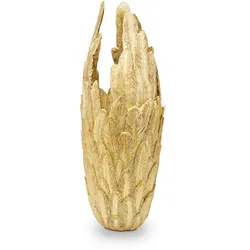 KARE DESIGN Vase Feathers 91 cm Polyresin Gold M (Medium)