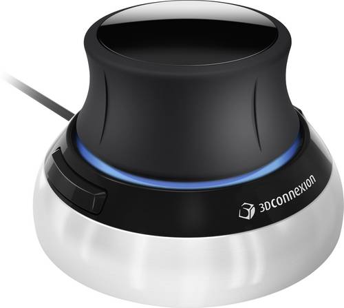 3Dconnexion SpaceMouse Compact 3D-Maus USB Optisch Schwarz, Silber 2 Tasten