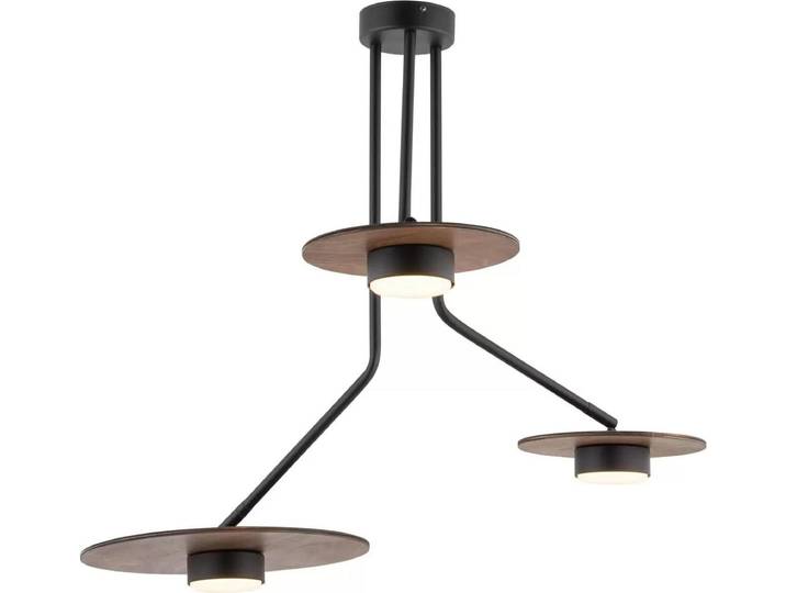Nowodvorski Lighting Deckenleuchte Disk Mit Holzelementen Dreiflammig Gx53 S478