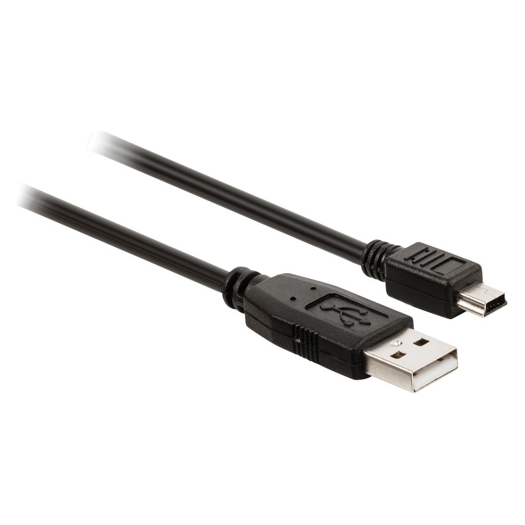 Valueline USB 2.0 černá / Kabel USB / USB A - Mini-USB B / 2 m (2 m, USB 2.0) (VLCP60301B20)