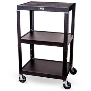 Luxor Werkstattwagen SEAVJ42, Tragkraft 136 kg, höhenverstellbarer Servicewagen, 600 x 460mm, mit 2 Ablagen