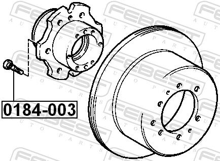 Febest Radbolzen 0184003 Für Toyota