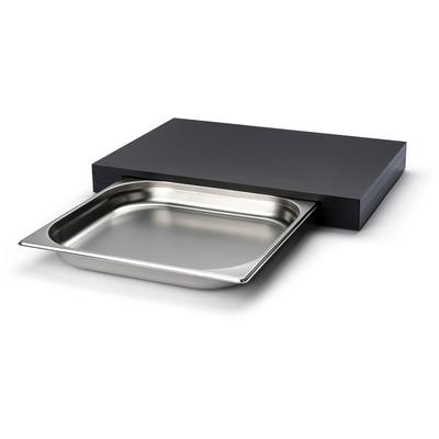 Schneidebrett CONTINENTA "Duracore", schwarz, B:32,5cm H:5cm L:48cm, Zellulosefaser, Schneidebretter, mit Schublade