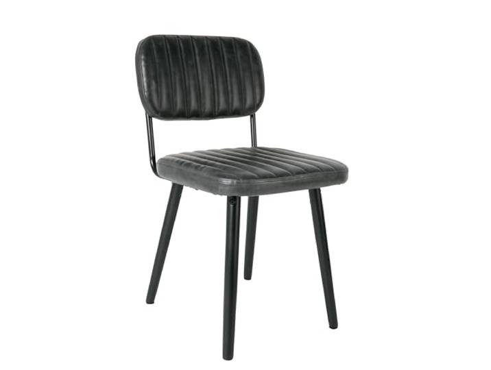 Stuhl Skandinavisches Design Jake Kunstleder schwarz