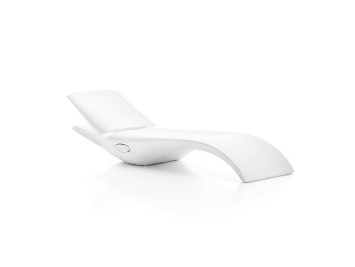 MYYOUR bain de soleil chaise longue ZOE (Blanc gaufré - Polyéthylène)