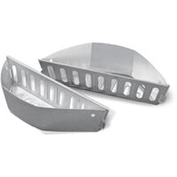 Holzkohlekörbe, Kohlekorb silber, 2 Stück