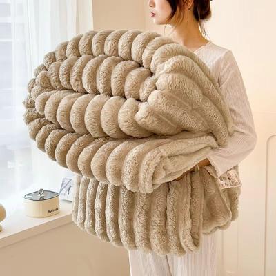 Inspired Finds Thick Wide Striped Flannel Multifunctional Blanket All Purpose Home Throw 3 78.74x90.55in