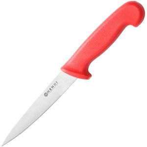 Hendi Filetiermesser HACCP 842522, für Fleisch & Fisch, 15 cm Edelstahlklinge, flexibel, mit Kunststoffgriff rot