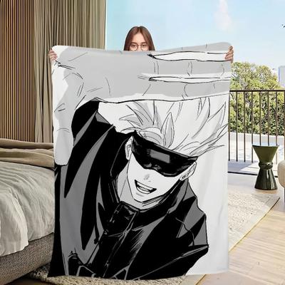 Uplift Picks Gojo Satoru Anime Flannel Throw Blanket Soft Plush Bed Cover 03 40x60in (100cmx150cm)