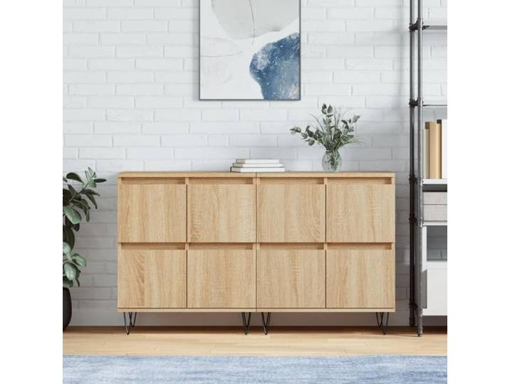 SALE 2025 Buffets bahut vaisselier - Buffets - Lot de 2 - Chêne sonoma - bois d'ingénierie 40 Kg 3766