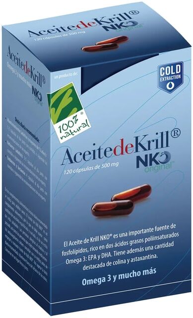Cien Por Cien Natural Óleo De Krill NKO 120 Pérolas