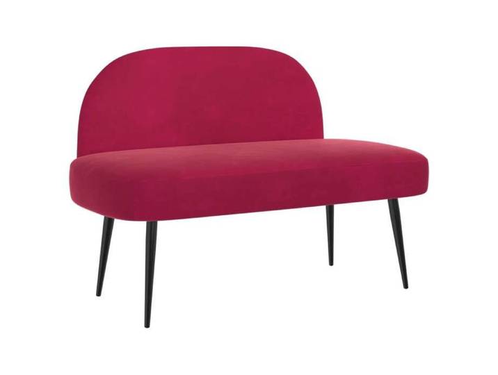 Meuble - Banc - Rouge - Banc rembourré avec dossier Bordeaux 110x60x76 cm Velours_20361