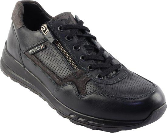 Mephisto Bradley Herren Casual-Schuhe, schwarz, Größe 39,5, breite Passform, Profilsohle