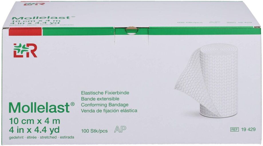 Mollelast 10cmx4m lose weiss