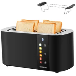 Steinborg 4 Scheiben XXL Toaster Lift Funktion m. Brötchenaufsatz
