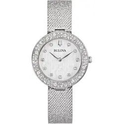 Bulova 96L329 Damenuhr Quarz Champagne Silberfarben