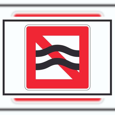HB-Druck Sog und Wellenschlag vermeiden Symbol A3 Rückseite selbstklebend